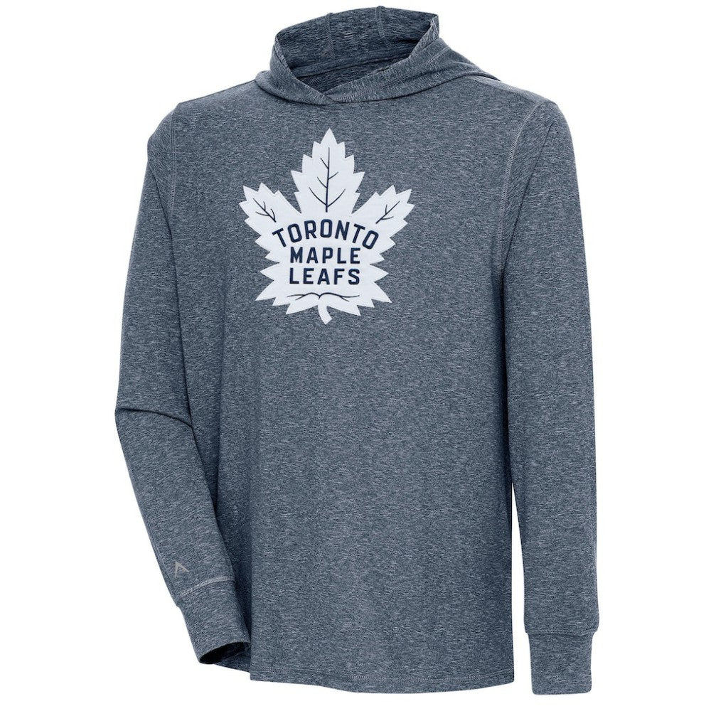 Toronto Maple Leafs Antigua Saga Pullover Hoodie Heather Navy