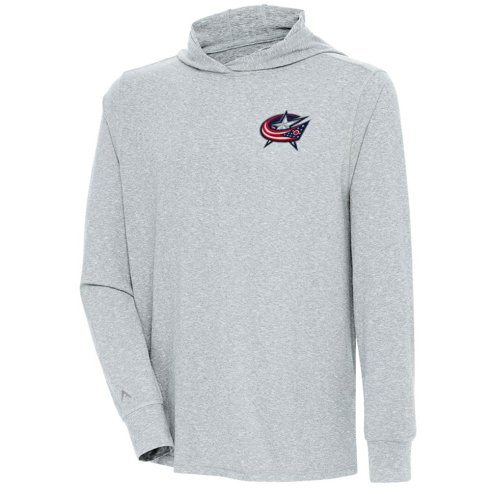 Columbus Blue Jackets Antigua Saga Pullover Hoodie Heather Gray