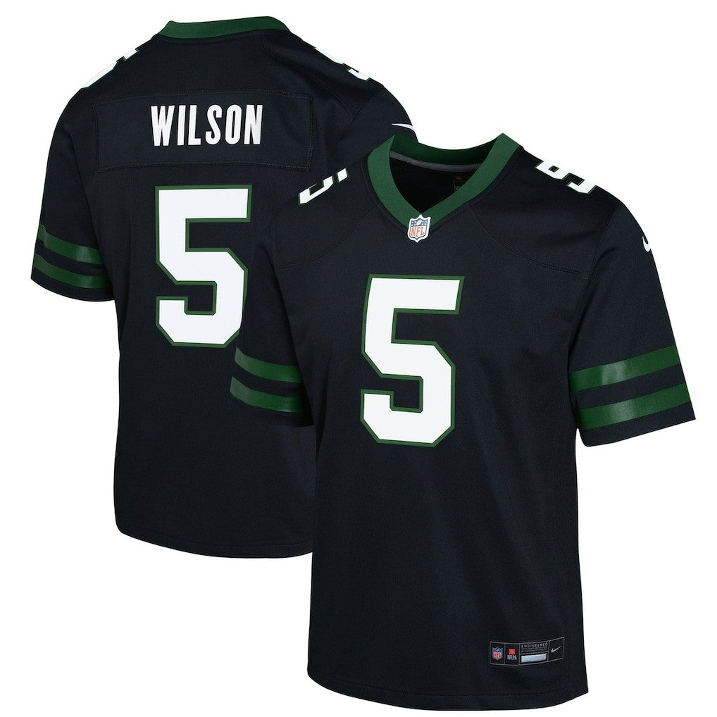 Garrett Wilson New York Jets Youth Game Jersey - Black