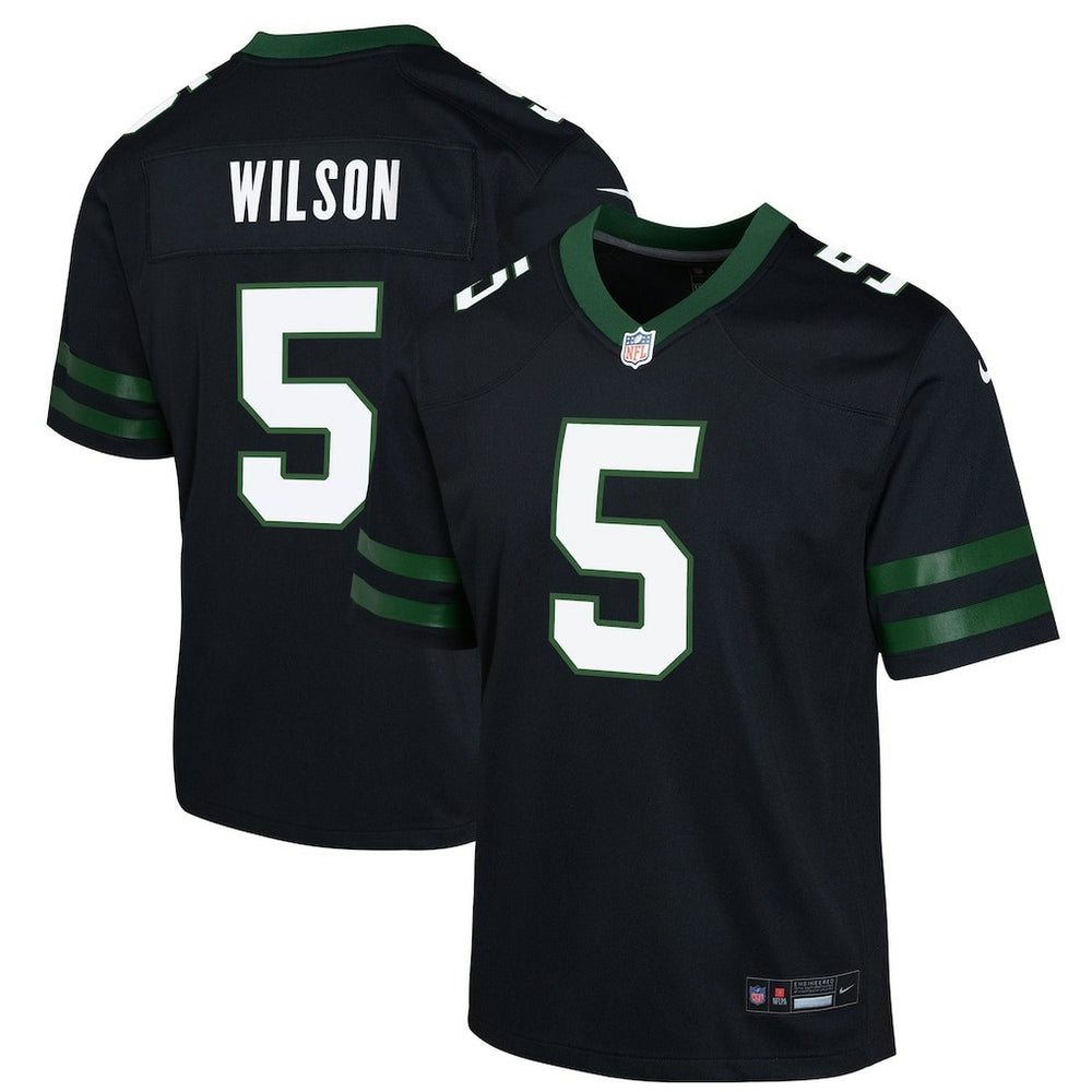 Garrett Wilson New York Jets Youth Game Jersey - Black