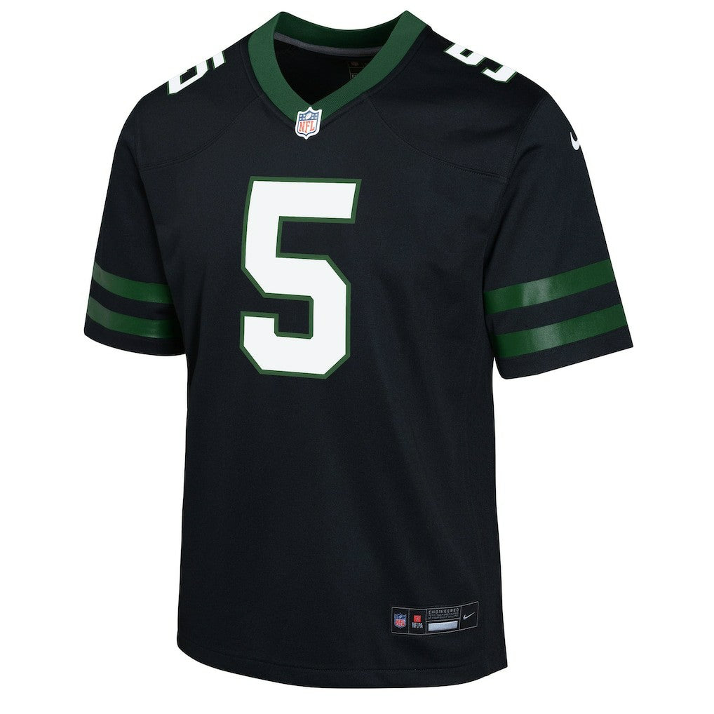 Garrett Wilson New York Jets Youth Game Jersey - Black