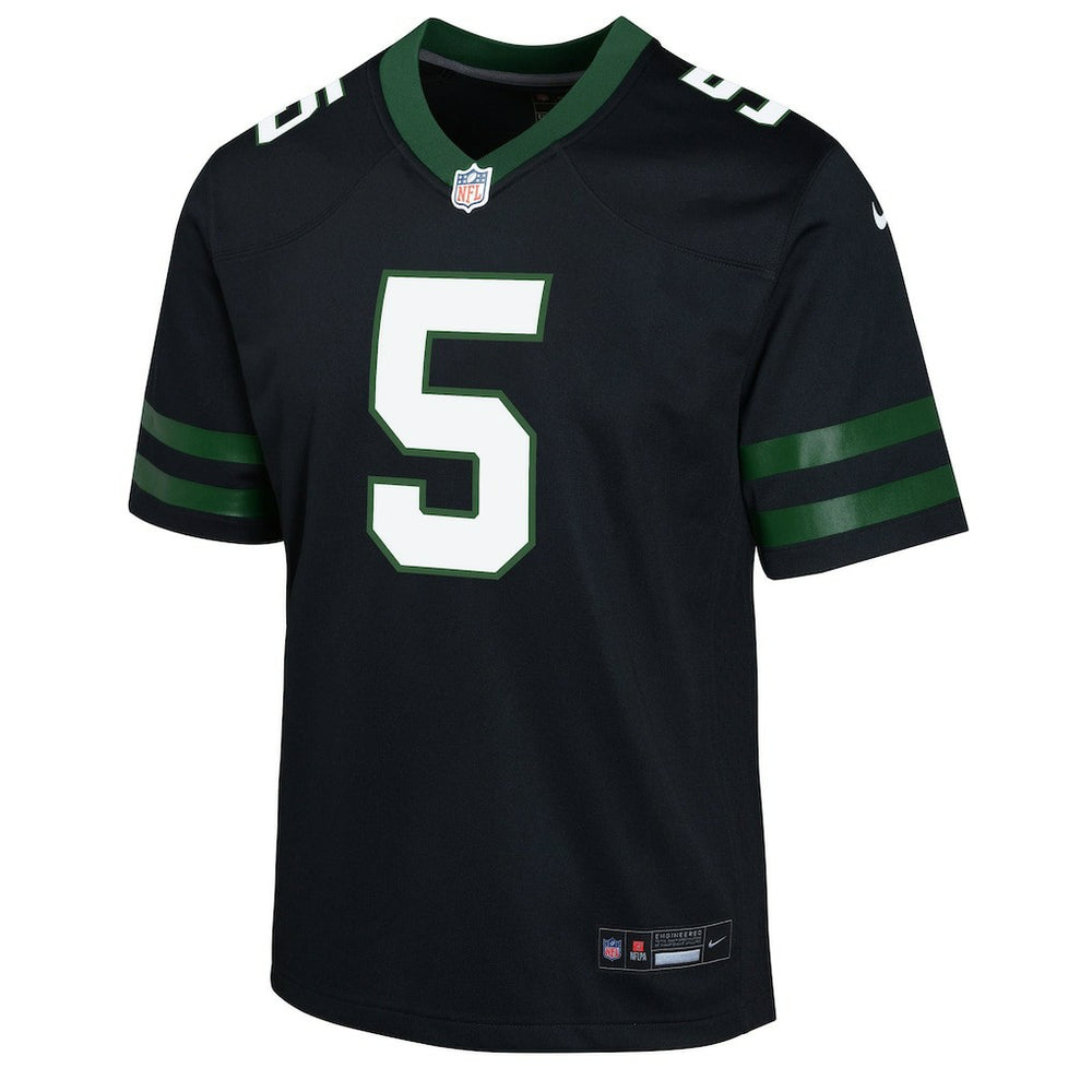 Garrett Wilson New York Jets Youth Game Jersey - Black