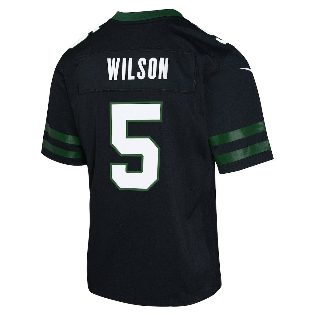 Garrett Wilson New York Jets Youth Game Jersey - Black