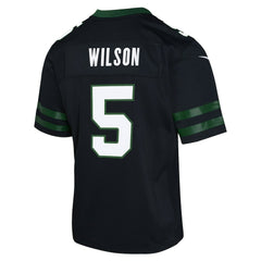 Garrett Wilson New York Jets Youth Game Jersey - Black