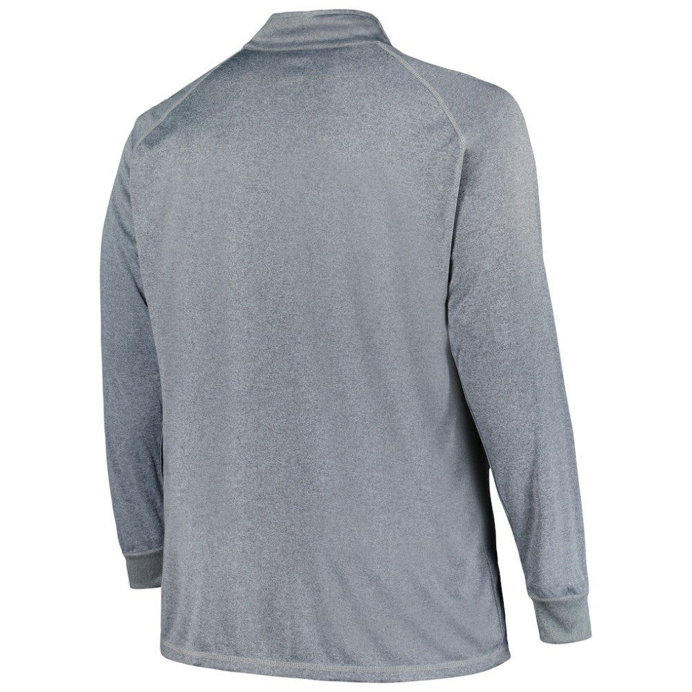 San Diego Padres Profile Big & Tall Raglan Quarter-Zip Top Gray
