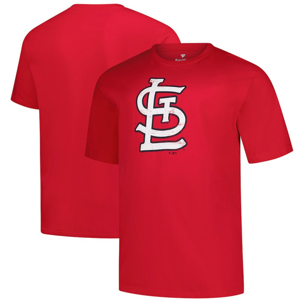 St. Louis Cardinals Profile Big & Tall Weathered Logo T-Shirt Red