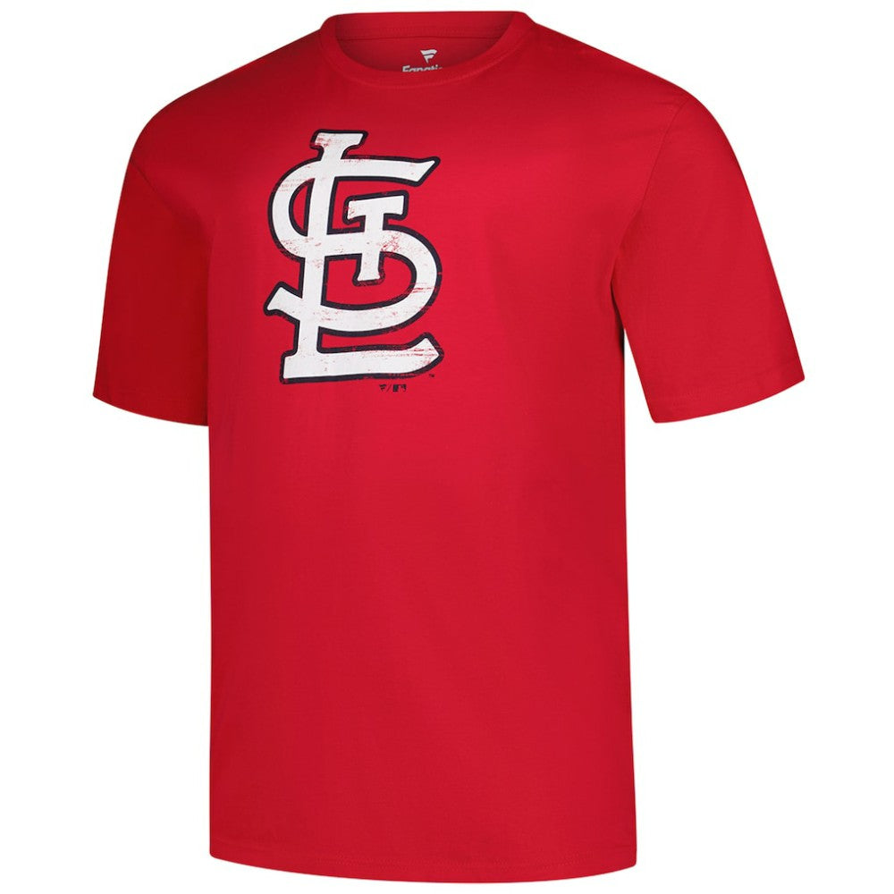 St. Louis Cardinals Profile Big & Tall Weathered Logo T-Shirt Red