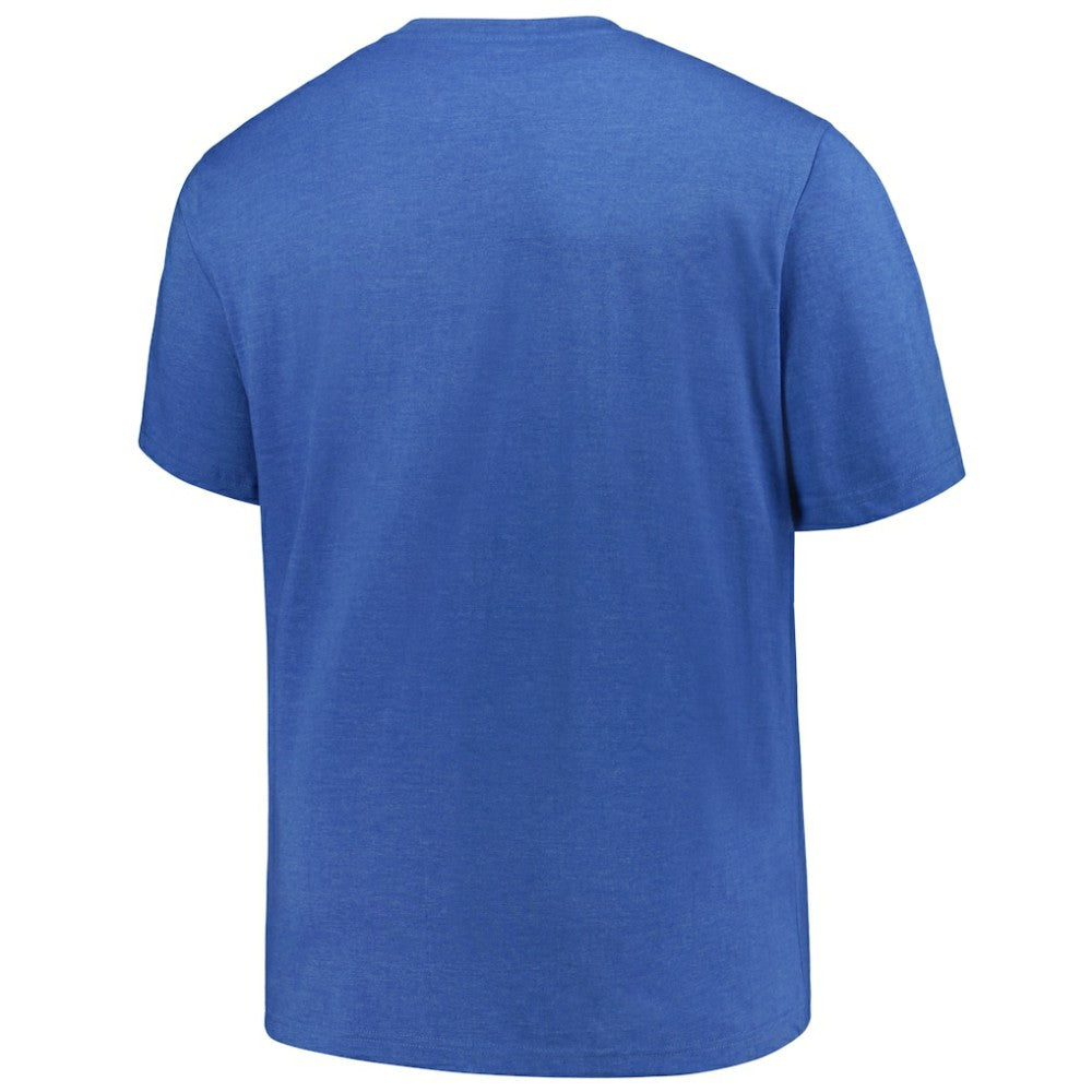 Los Angeles Dodgers Profile Big & Tall Weathered Logo T-Shirt Heather Royal