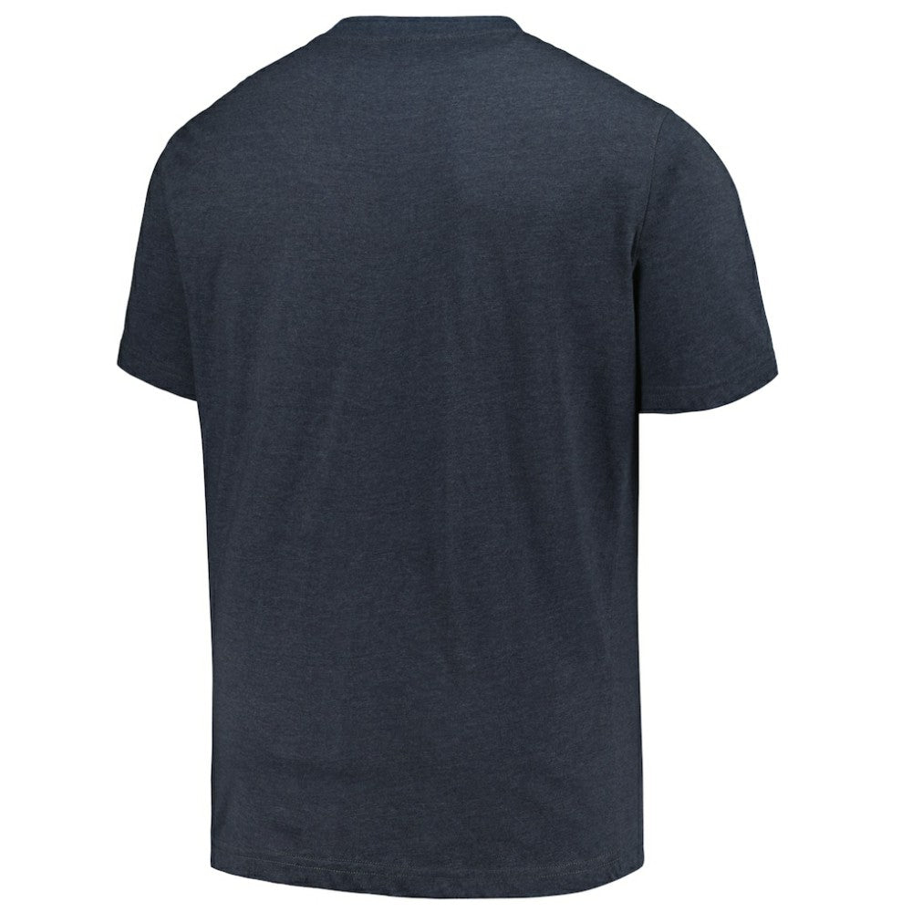 Seattle Mariners Profile Big & Tall Weathered Logo T-Shirt Heather Navy