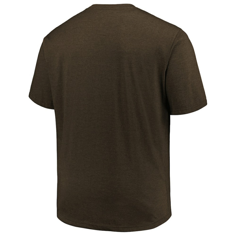 San Diego Padres Profile Big & Tall Weathered Logo T-Shirt Heather Brown