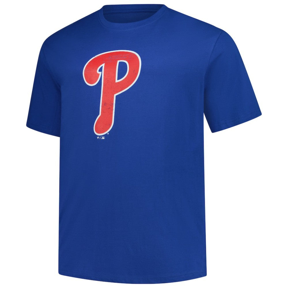 Philadelphia Phillies Profile Big & Tall Weathered Logo T-Shirt Royal