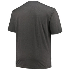 Pittsburgh Pirates Profile Big & Tall Weathered Logo T-Shirt Heather Black