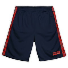 Atlanta Braves Profile Big & Tall Fleece Shorts Navy