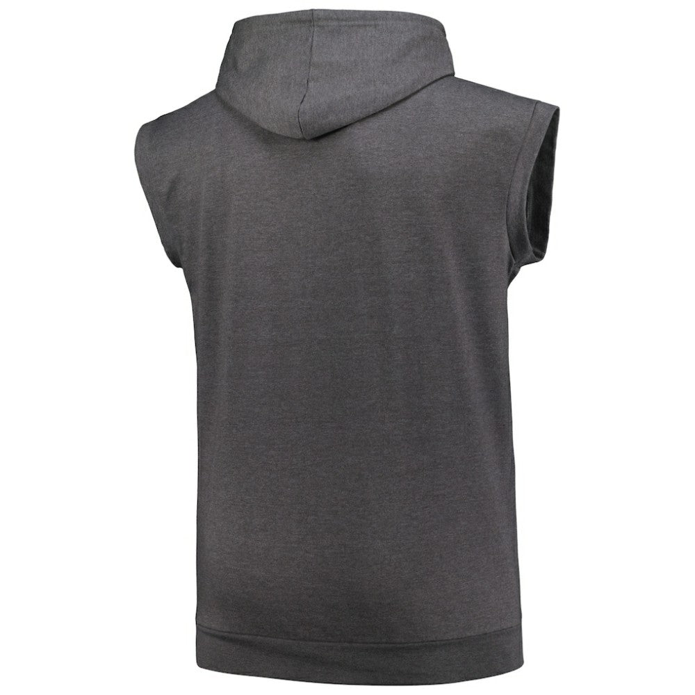 Houston Astros Profile Big & Tall Muscle Sleeveless Pullover Hoodie Heather Charcoal