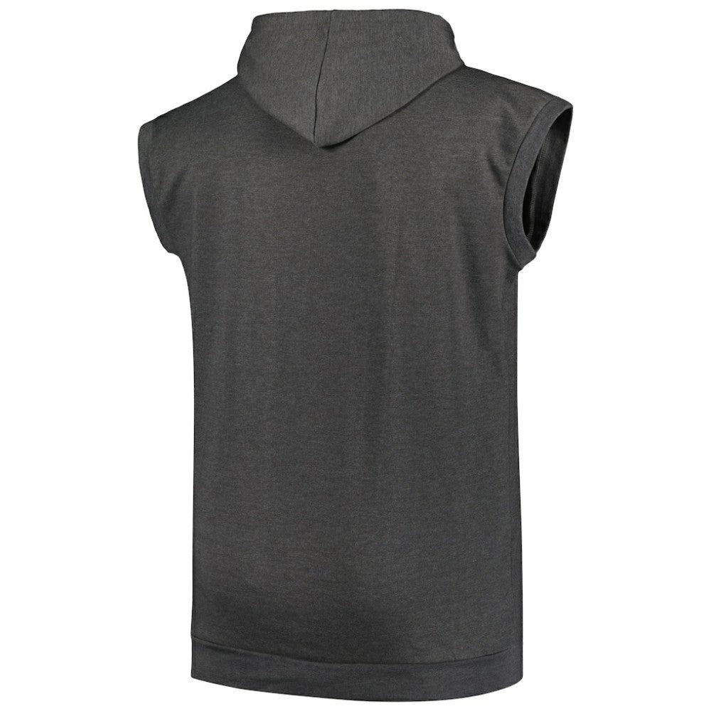 San Francisco Giants Profile Big & Tall Muscle Sleeveless Pullover Hoodie Heather Charcoal