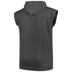 San Diego Padres Profile Big & Tall Muscle Sleeveless Pullover Hoodie Heather Charcoal