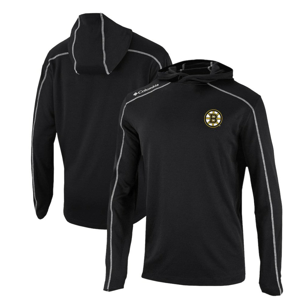 Boston Bruins Columbia Omni-Wick Shotgun Long Sleeve Hoodie T-Shirt Black
