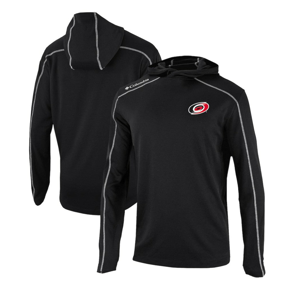 Carolina Hurricanes Columbia Omni-Wick Shotgun Long Sleeve Hoodie T-Shirt Black