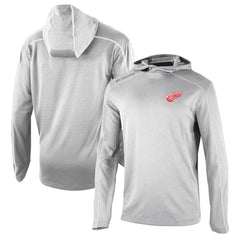 Detroit Red Wings Columbia Omni-Wick Shotgun Long Sleeve Hoodie T-Shirt Gray
