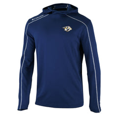 Nashville Predators Columbia Omni-Wick Shotgun Long Sleeve Hoodie T-Shirt Navy