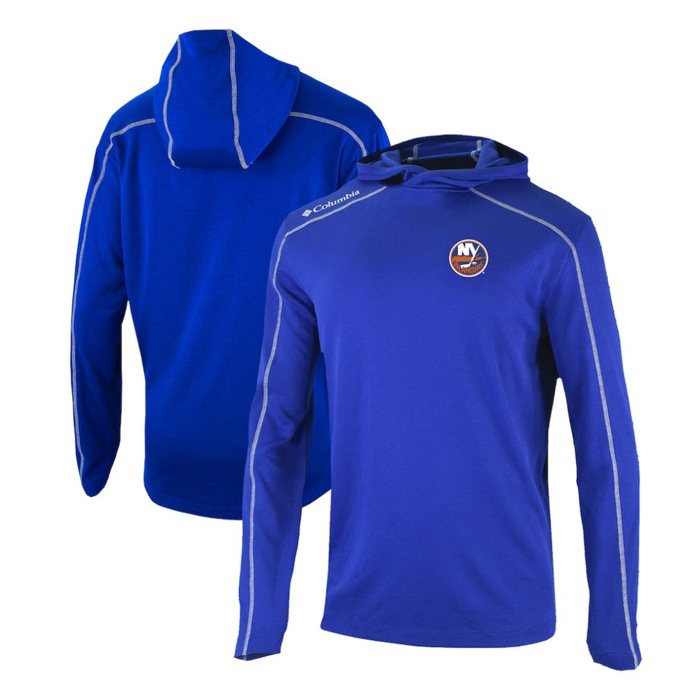 New York Islanders Columbia Omni-Wick Shotgun Long Sleeve Hoodie T-Shirt Blue