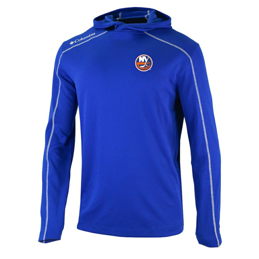 New York Islanders Columbia Omni-Wick Shotgun Long Sleeve Hoodie T-Shirt Blue