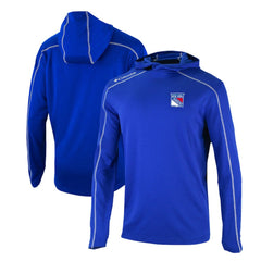 New York Rangers Columbia Omni-Wick Shotgun Long Sleeve Hoodie T-Shirt Blue