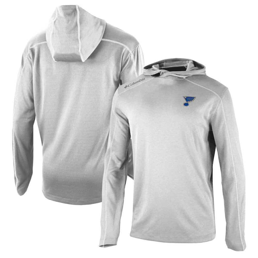 St. Louis Blues Columbia Omni-Wick Shotgun Long Sleeve Hoodie T-Shirt Gray
