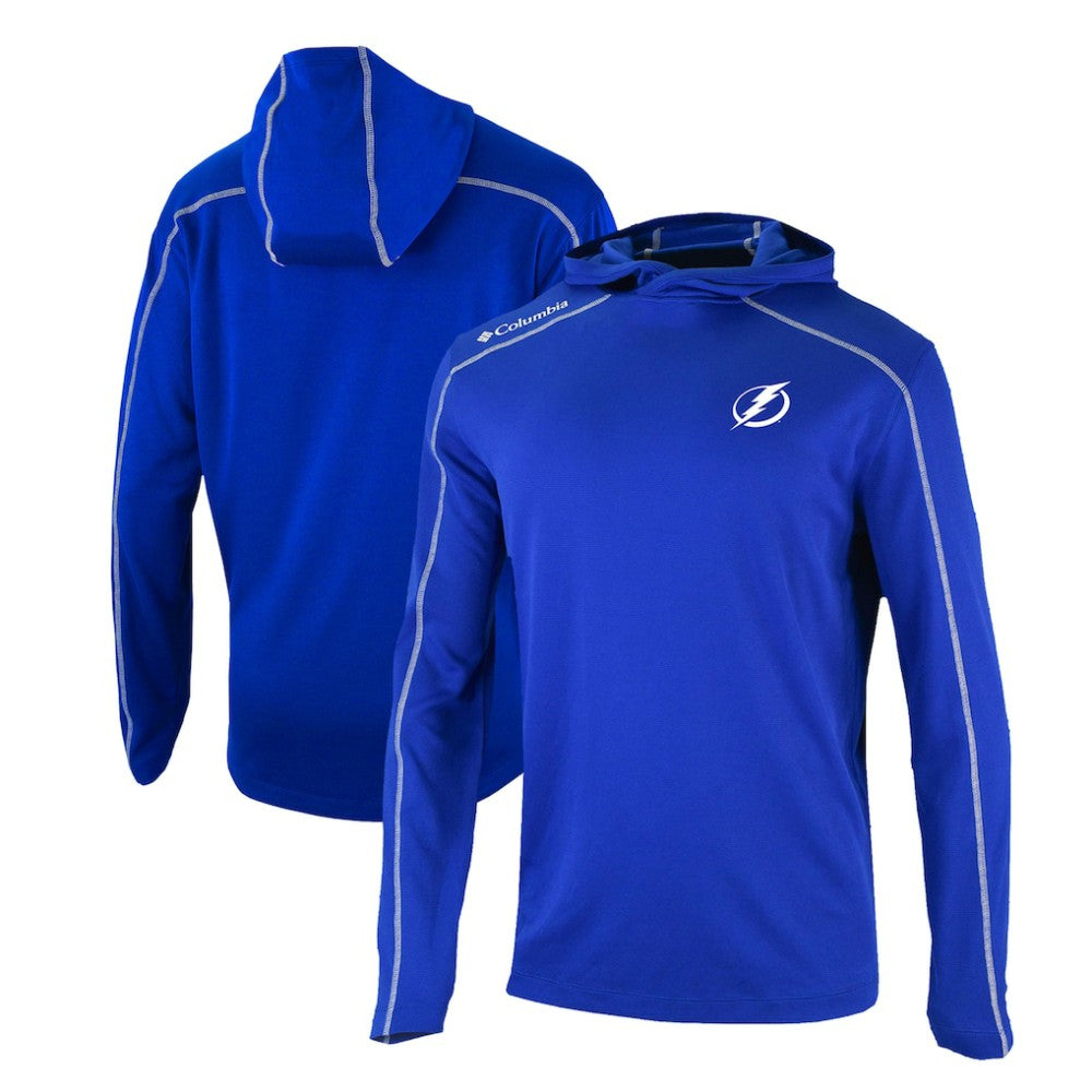 Tampa Bay Lightning Columbia Omni-Wick Shotgun Long Sleeve Hoodie T-Shirt Blue