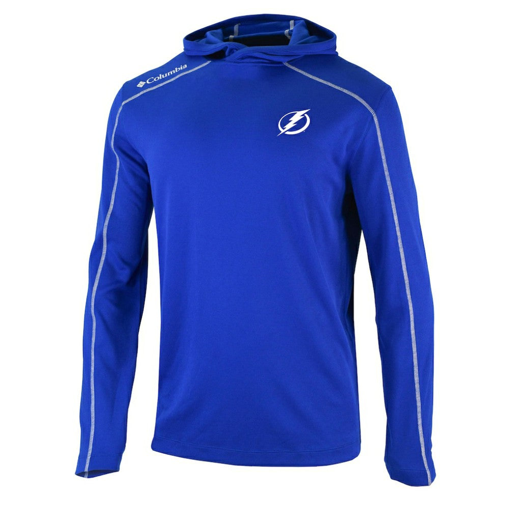 Tampa Bay Lightning Columbia Omni-Wick Shotgun Long Sleeve Hoodie T-Shirt Blue