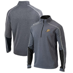 Anaheim Ducks Columbia Omni-Wick Shotgun 2.0 Quarter-Zip Pullover Top Gray/Black