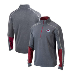 Colorado Avalanche Columbia Omni-Wick Shotgun 2.0 Quarter-Zip Pullover Top Gray/Purple