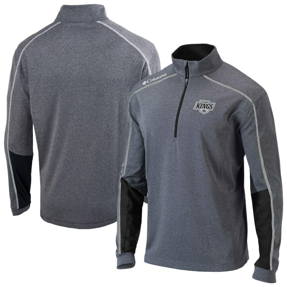 Los Angeles Kings Columbia Omni-Wick Shotgun 2.0 Quarter-Zip Pullover Top Gray/Black