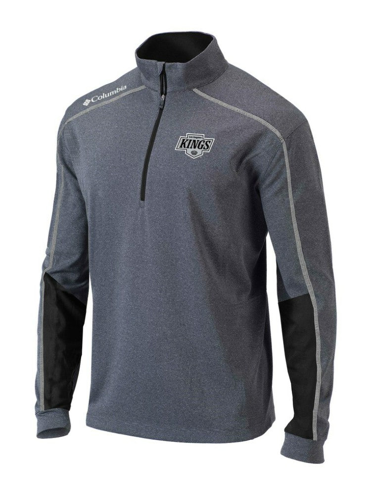 Los Angeles Kings Columbia Omni-Wick Shotgun 2.0 Quarter-Zip Pullover Top Gray/Black