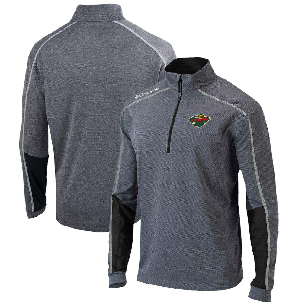 Minnesota Wild Columbia Omni-Wick Shotgun 2.0 Quarter-Zip Pullover Top Gray/Black