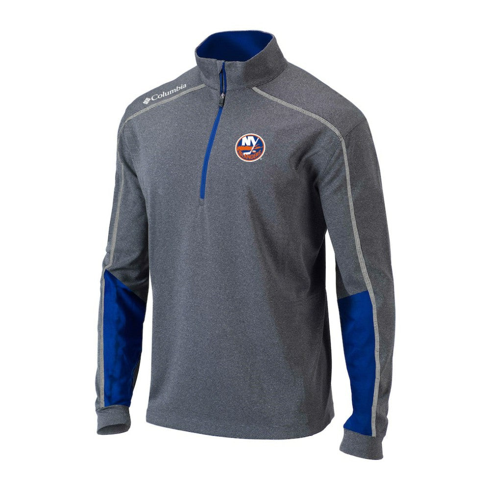 New York Islanders Columbia Omni-Wick Shotgun 2.0 Quarter-Zip Pullover Top Gray/Blue