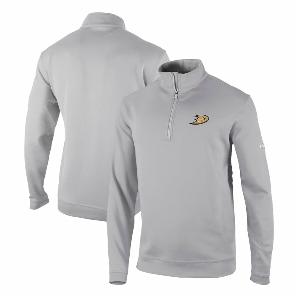 Anaheim Ducks Columbia Omni-Wick Wickhams Hills Half-Zip Pullover Top Gray