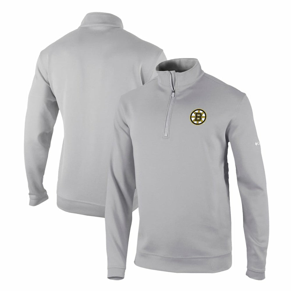 Boston Bruins Columbia Omni-Wick Wickhams Hills Half-Zip Pullover Top Gray