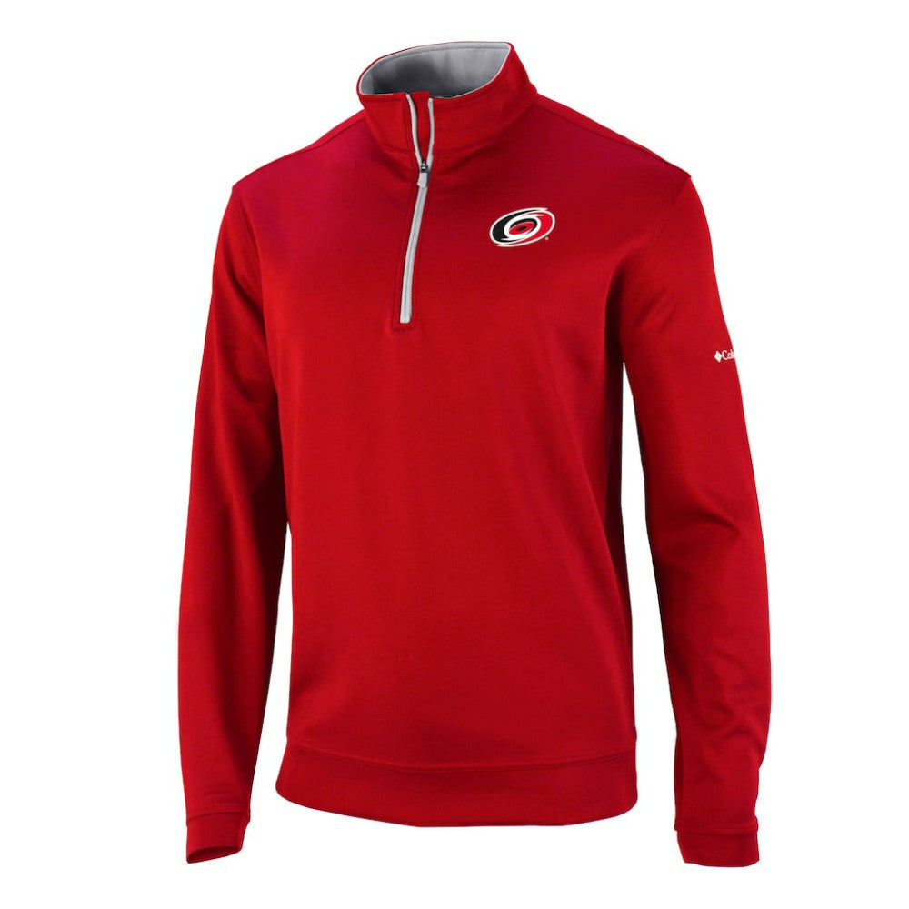 Carolina Hurricanes Columbia Omni-Wick Wickhams Hills Half-Zip Pullover Top Red
