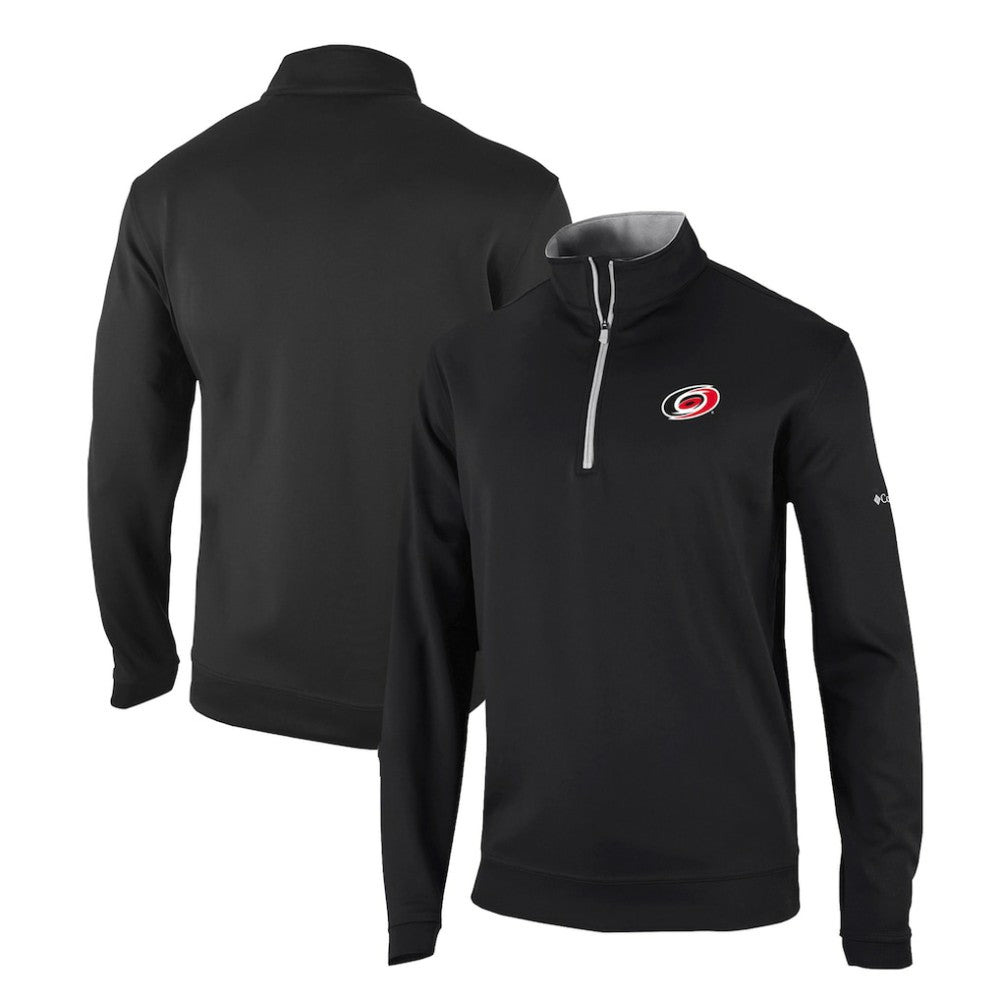 Carolina Hurricanes Columbia Omni-Wick Wickhams Hills Half-Zip Pullover Top Black
