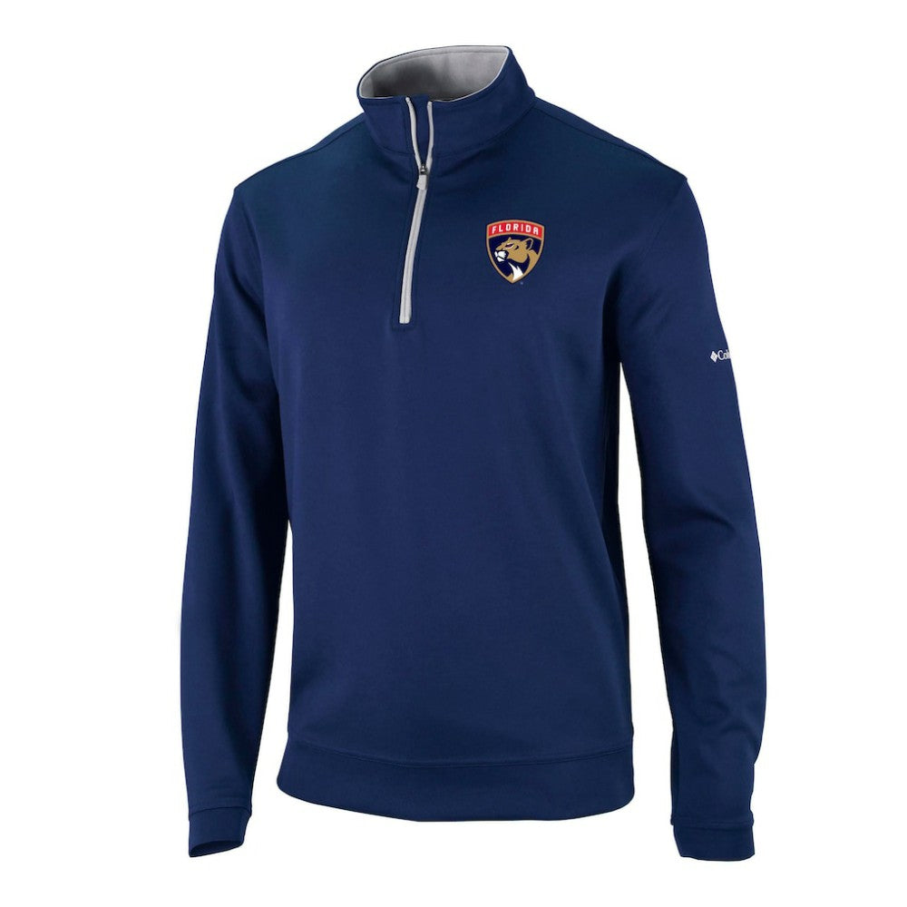Florida Panthers Columbia Omni-Wick Wickhams Hills Half-Zip Pullover Top Navy