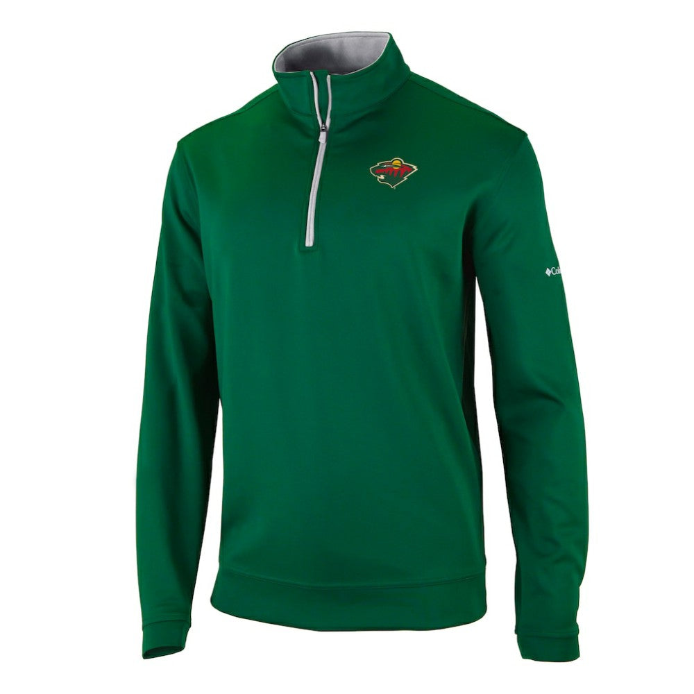 Minnesota Wild Columbia Omni-Wick Wickhams Hills Half-Zip Pullover Top Green