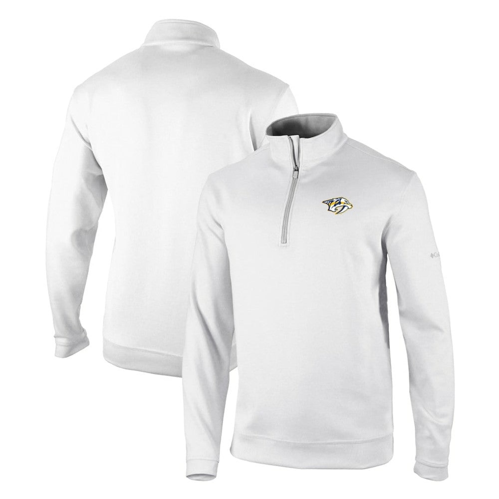 Nashville Predators Columbia Omni-Wick Wickhams Hills Half-Zip Pullover Top White
