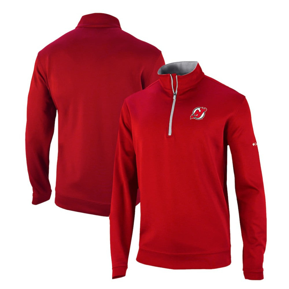 New Jersey Devils Columbia Omni-Wick Wickhams Hills Half-Zip Pullover Top Red