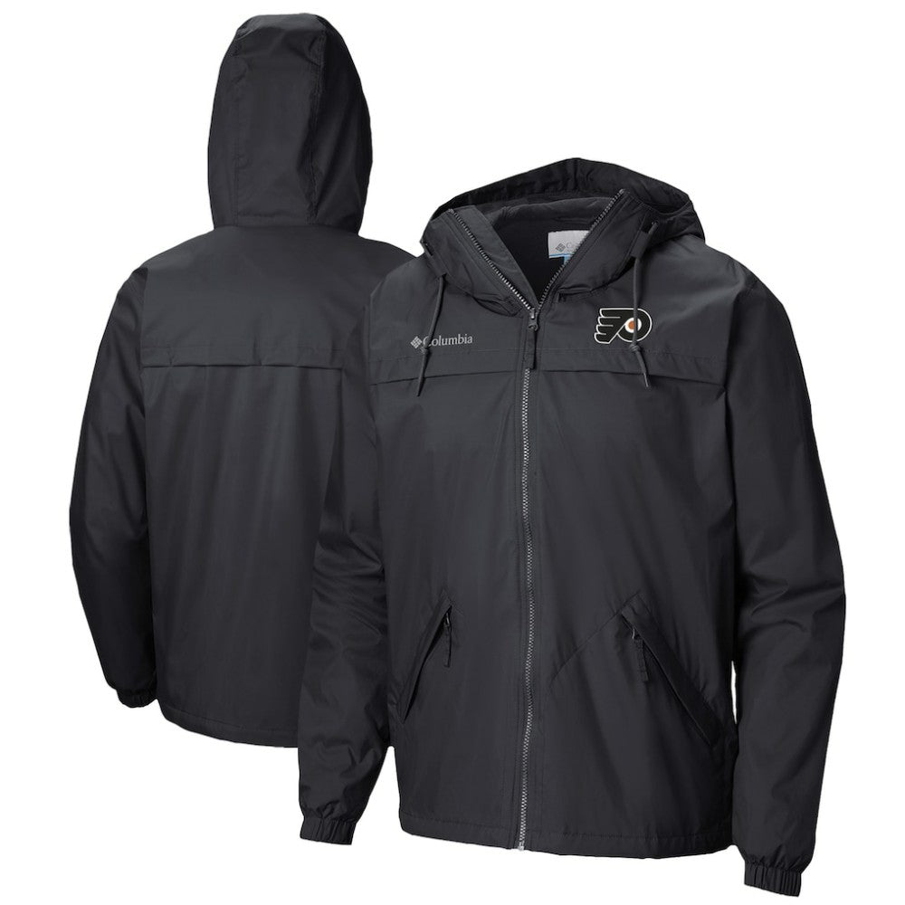 Philadelphia Flyers Columbia Oroville Creek Lightweight Full-Zip Windbreaker Jacket Black