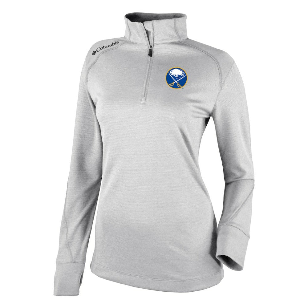 Buffalo Sabres Columbia Women's Omni-Wick Shotgun 2.0 Quarter-Zip Pullover Top White