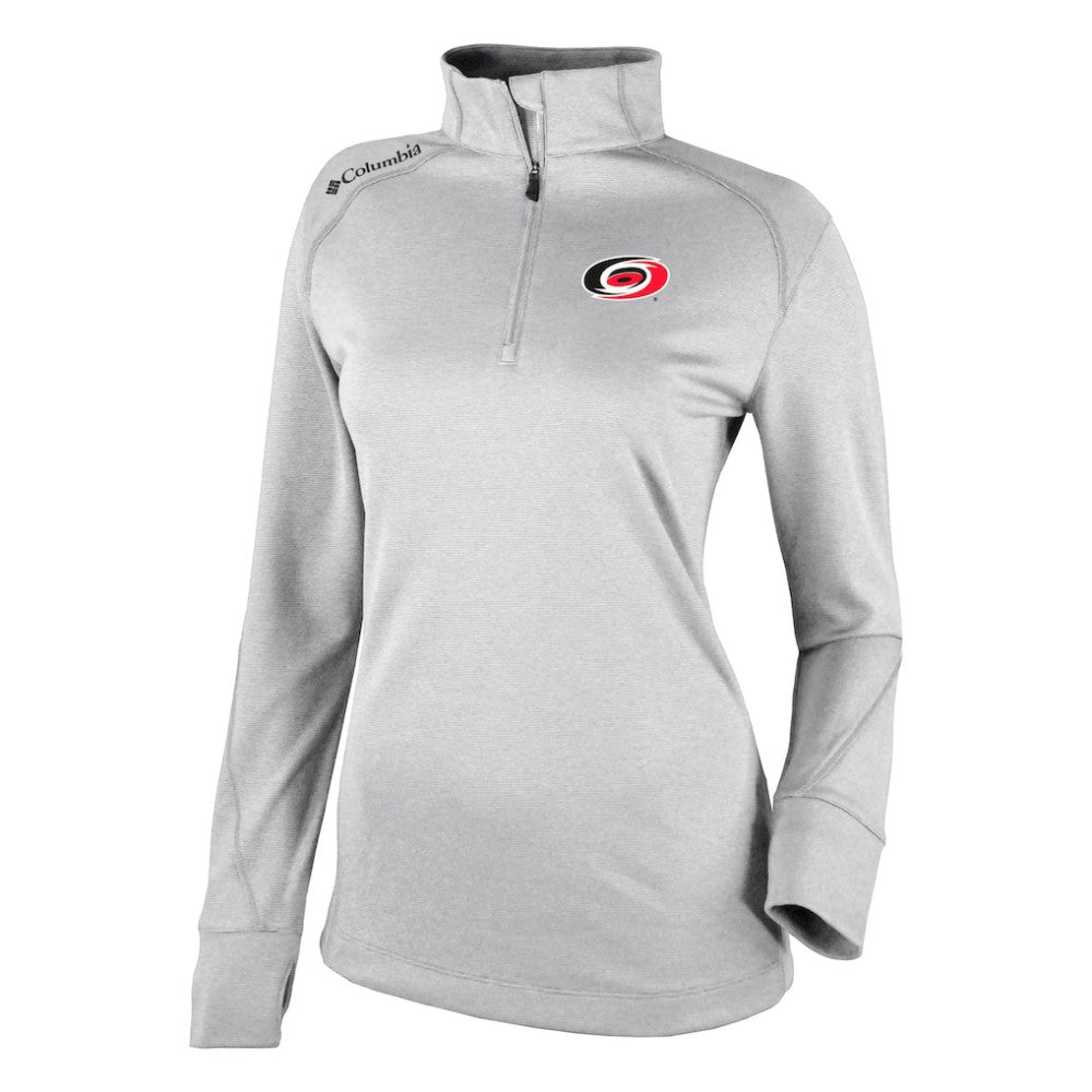 Carolina Hurricanes Columbia Women's Omni-Wick Shotgun 2.0 Quarter-Zip Pullover Top White