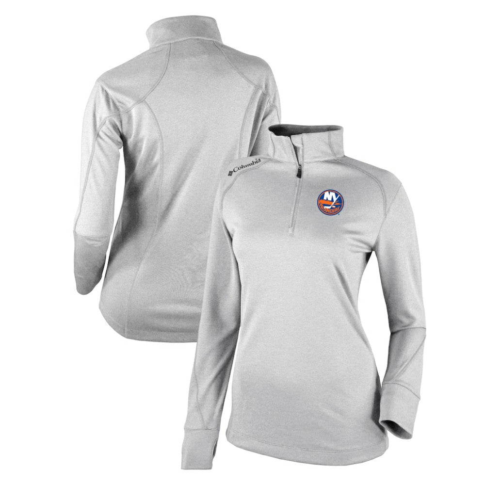 New York Islanders Columbia Women's Omni-Wick Shotgun 2.0 Quarter-Zip Pullover Top White