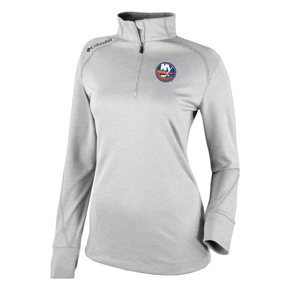 New York Islanders Columbia Women's Omni-Wick Shotgun 2.0 Quarter-Zip Pullover Top White