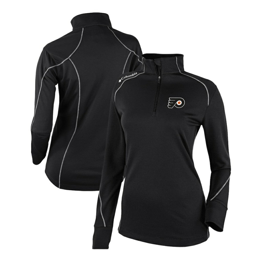 Philadelphia Flyers Columbia Women's Omni-Wick Shotgun 2.0 Quarter-Zip Pullover Top Black